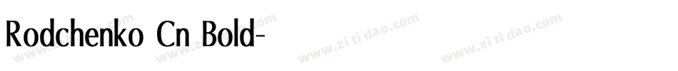 Rodchenko Cn Bold字体转换
